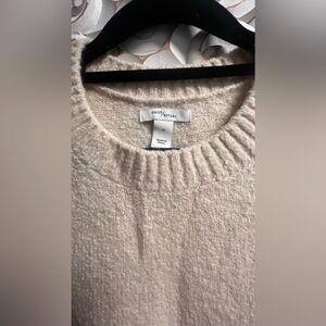 Daily Ritual Sleeveless Cream Sweater Scoop Neck Stretch XL